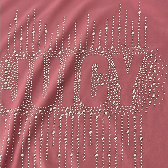 Juicy Couture Pink T-Shirt  Sleepwear Embellished Juicy NWOT 1X - Picture 6 of 6